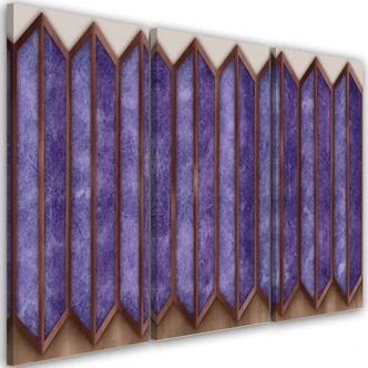 Leinwandbild 3 teilig, Buntes 3D -Fenster 