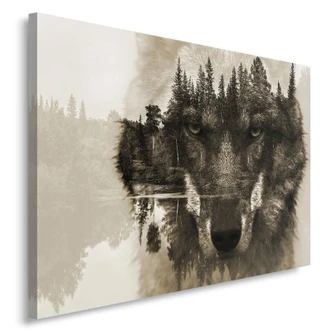 Canvasbillede, Ulveskovens tåge natur 