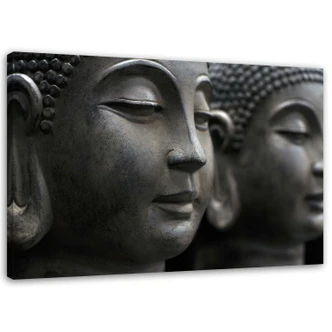 Leinwandbild, Buddha-Figuren 