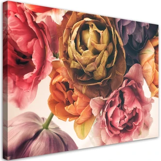 Leinwandbild, Blumenstrauß Bunte Blumen 