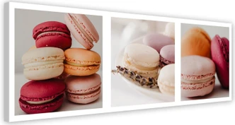 Leinwandbild, Süße Macarons - Set 
