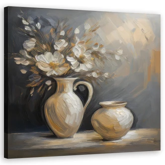 Leinwandbild Stillleben Blumen Vase 