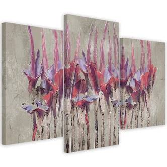 Leinwandbild 3 teilig, Pflanzen Blumen Simnitło 
