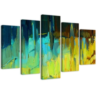 Leinwandbild 5 teilig, Abstrakt 