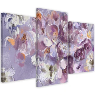 Leinwandbild 3 teilig, Iris Blume 