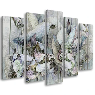 Leinwandbild 5 teilig, Saint Lotos Blumen 