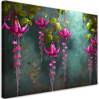 Leinwandbild Hängende Glyzinienblüten 