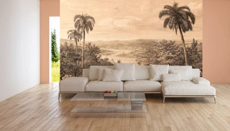 JungleVintage behang in beige crème - vliesbehang Designwalls 2 - 2,55 x 3,5 m 