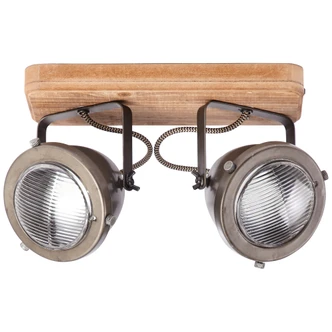 Spotbalken Dilara, braun, 18 x 27 cm, Holz Strahler Spotbalken Dilara, braun, 18 x 27 cm, Holz Strahler