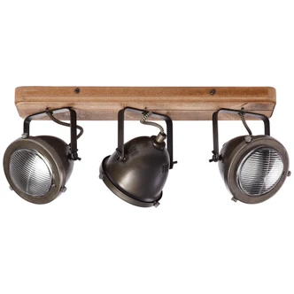 Spotbalken Dilara, braun, 18,5 x 43 cm, Holz Deckenspots, dimmbar Spotbalken Dilara, braun, 18,5 x 43 cm, Holz Deckenspots, dimmbar