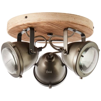 Spotrondell Dilara, braun, 17,5 x 28 cm, Holz Strahler Spotrondell Dilara, braun, 17,5 x 28 cm, Holz Strahler