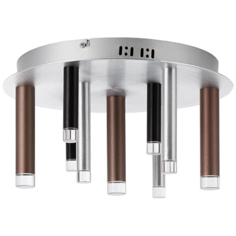 Deckenleuchte Eddy, braun, 21,5 x 40 cm, Metall Deckenlampe, dimmbar 