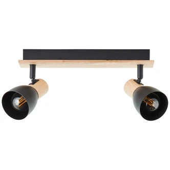 Spotbalken Emil, braun, 16,5 x 36,5 cm, Holz Innenleuchte Spotbalken Emil, braun, 16,5 x 36,5 cm, Holz Innenleuchte