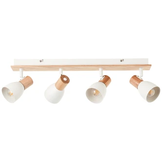 Spotbalken Emil, braun, 16,5 x 57,5 cm, Holz Lampe Spotbalken Emil, braun, 16,5 x 57,5 cm, Holz Lampe