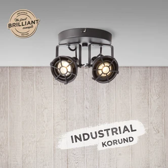 Spotrondell Josefine, Schwarz, ⌀20 cm, Metall Deckenspots, dimmbar Spotrondell Josefine, Schwarz, ⌀20 cm, Metall Deckenspots, dimmbar