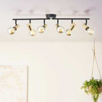 Spotrohr Karl, gold, 14,5 x 76,5 cm, Metall Lampe Spotrohr Karl, gold, 14,5 x 76,5 cm, Metall Lampe