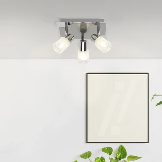 Spotrondell Lana, metallic, 4, 14,5 x 30,5 cm, Glas Strahler Spotrondell Lana, metallic, 4, 14,5 x 30,5 cm, Glas Strahler