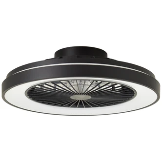 Deckenleuchte Levin, schwarz, 13,7 x 48,5 cm, Deckenventilator mit LED 