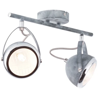Spotrohr Melissa, grau, 22 x 14 cm, Metall Deckenspots, dimmbar Spotrohr Melissa, grau, 22 x 14 cm, Metall Deckenspots, dimmbar