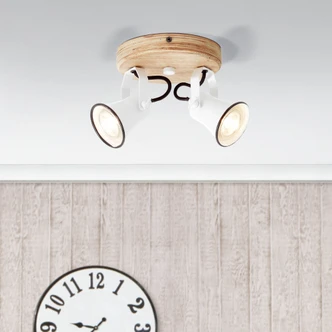 Spotrondell Naomi, beige, 13 x 16 cm, Holz Strahler Spotrondell Naomi, beige, 13 x 16 cm, Holz Strahler