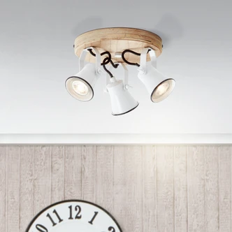 Spotrondell Naomi, beige, 13 x 28 cm, Holz Strahler Spotrondell Naomi, beige, 13 x 28 cm, Holz Strahler