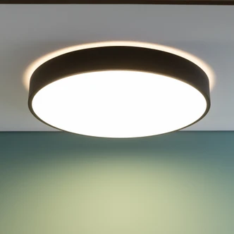 Deckenleuchte Niklas, schwarz, Ø 49 cm, Deckenlampe, dimmbar 