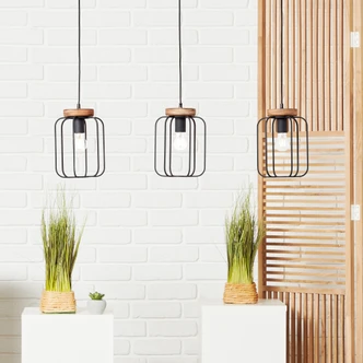 Pendelleuchte Rosalie, braun, 130 x 100 cm, Holz Pendellampe Pendelleuchte Rosalie, braun, 130 x 100 cm, Holz Pendellampe