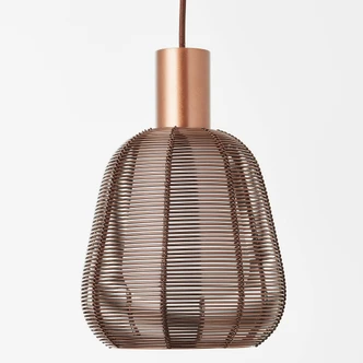 Pendelleuchte Thore, kupfer, 120 x 18 cm, Metall 