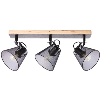Spotbalken Tom, braun, 56,8 x 20 cm, Holz Deckenspots, dimmbar Spotbalken Tom, braun, 56,8 x 20 cm, Holz Deckenspots, dimmbar