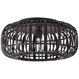 Deckenleuchte Willi, braun, 23,5 x 51 cm, Bambus Lampe 