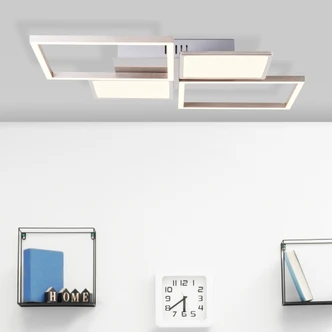 Deckenleuchte Yara, metallic, 6 x 51 cm, Metall Deckenlampe, dimmbar 