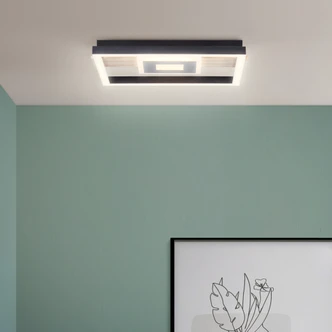 Deckenleuchte Aras, braun, 27,5 x 29,5 cm, Metall Lampe 