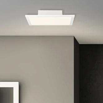 Aufbaupaneel Constantin, weiß, 29,5 x 29,5 cm, Metall Led panel, dimmbar 