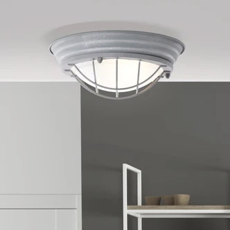 Wand- und Deckenleuchte Sina, grau, 10 x 29 cm, Metall Deckenlampe, dimmbar 