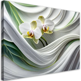 Leinwandbild Orchidee abstrakt 3D 
