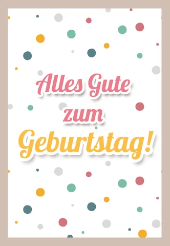 Gutschein Alles Gute zum Geburtstag 