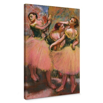 Leinwandbild Degas - Drei Tänzerinnen mit grünen Korsagen 