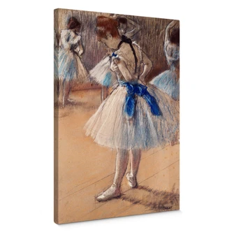 Leinwandbild Degas - Tänzerin beim Binden der Schleife 