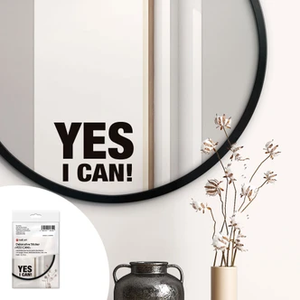 Spiegelsticker, Dekorativer Sticker YES I CAN!  