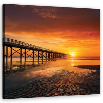 Leinwandbild Meer Natur Himmel Sonnenuntergang 