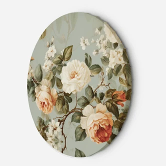 Ronde canvas foto boeket rozen 