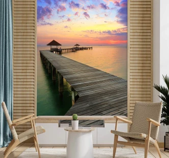 Fototapete, Durchgang zur Hütte Fototapete, Durchgang zur Hütte