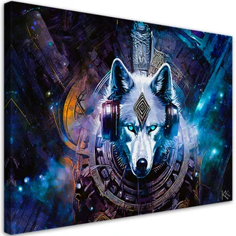 Canvasbillede, Abstrakt ulv 