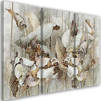 Leinwandbild 3 teilig, Saint Lotos Blumen 