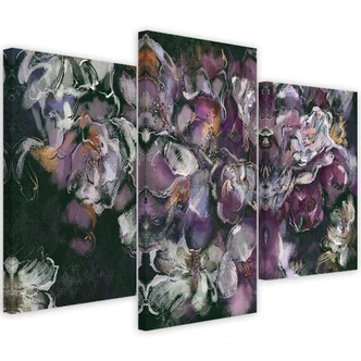 Leinwandbild 3 teilig, Iris Blume 