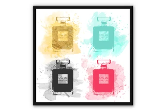 Wandbild Eau de Parfum Aquarell - bunt 