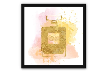 Wandbild Eau de Parfum Aquarell - Gold 