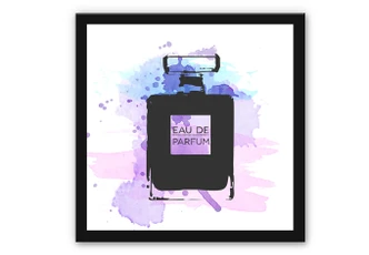 Wandbild Eau de Parfum Aquarell - Grau 