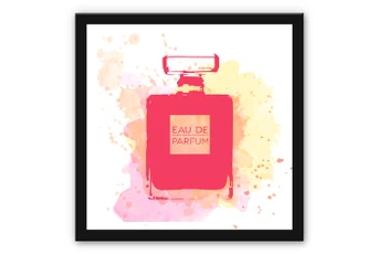 Wandbild Eau de Parfum Aquarell - Pink 