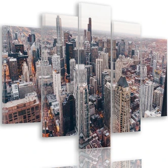 Wandbild 5-teilig, Chicago Stadt Architektur 